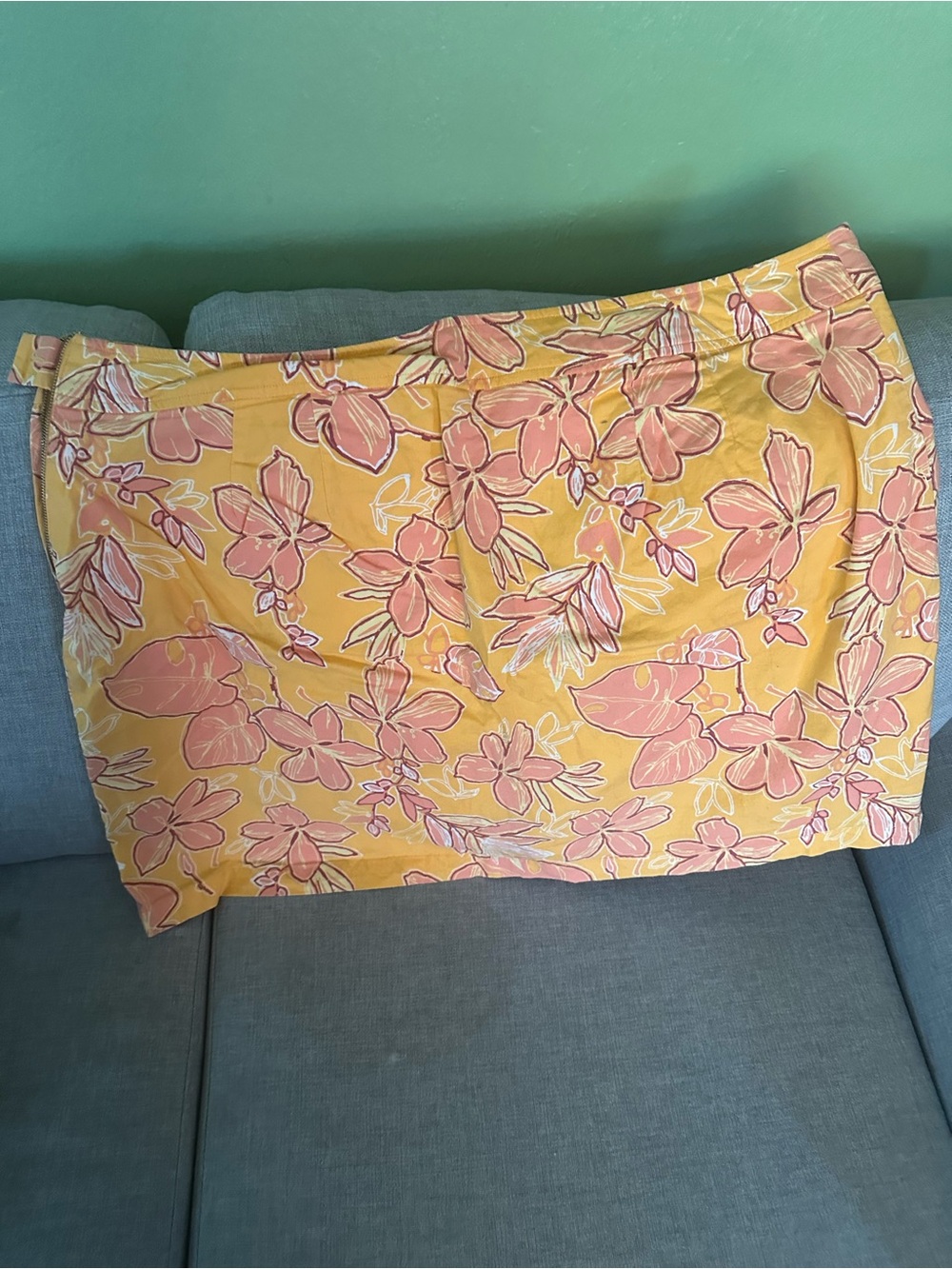 Yellow Floral Women’s Skort with Pink Flower Print